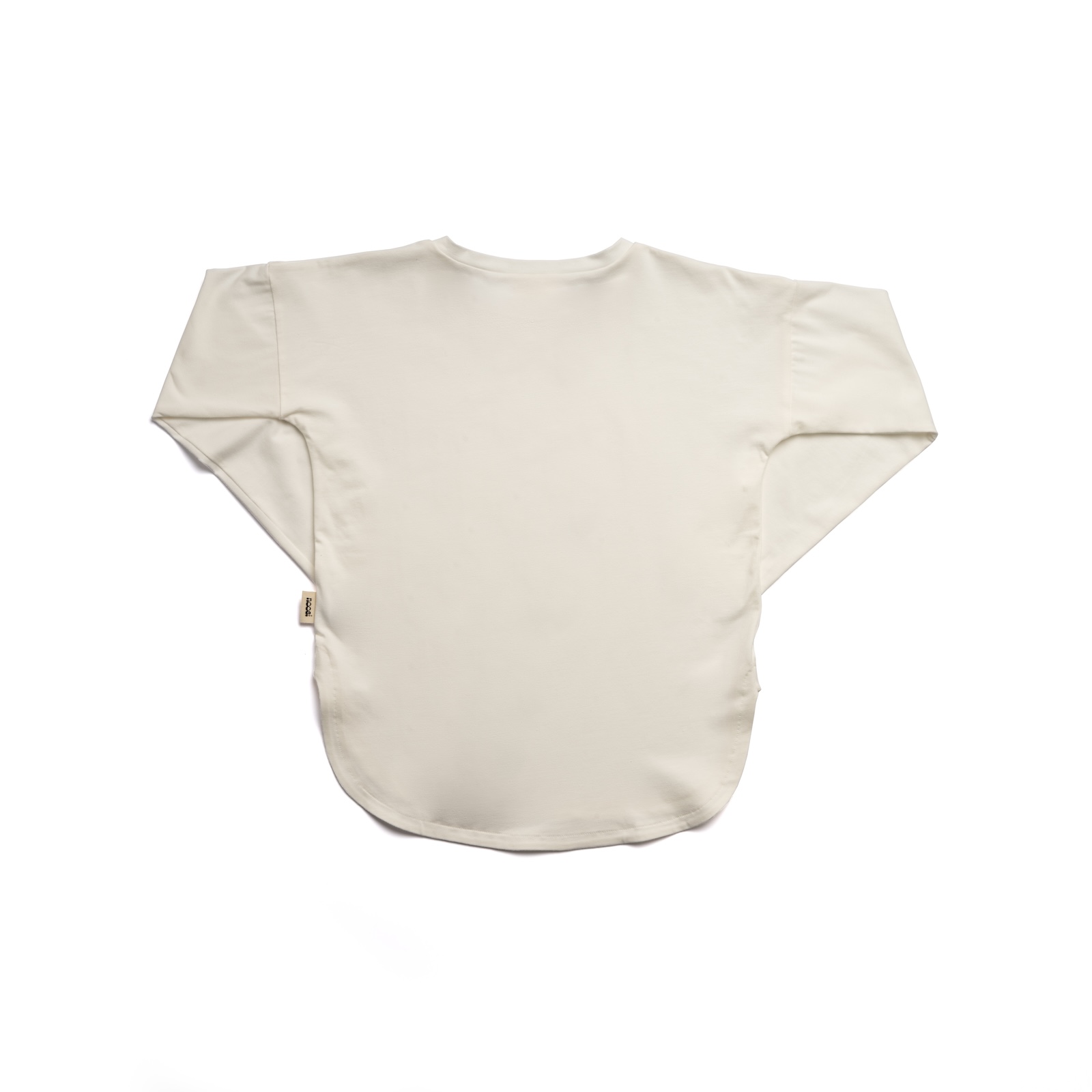 Tričko s dlhým rukávom – BLOOM TEE Prírodná biela / ružová – Obrázok 3